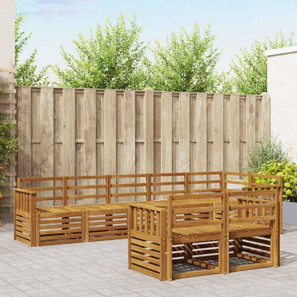 vidaXL Diivanikomplektid 8 pcs Neutraalne Tugev akatsiapuu