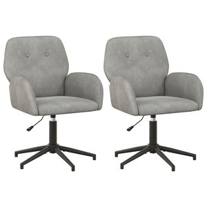 vidaXL P&ouml;&ouml;rlevad kirjutuslauatoole 2 tk 54 x 55 x 90 cm Helehall Samet