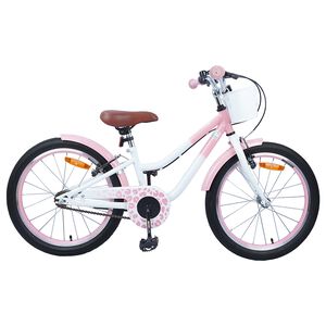 vidaXL Laste Bike 18 Tolli 5-7 aastastele Hele roosa
