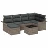 vidaXL Aia Diivanikomplekt ladustamisega 7 pcs Hall pol&uuml;rotang