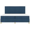 vidaXL LED Box Spring Voodi madratsiga Sinine 200 x 200 cm kangas