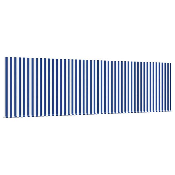 vidaXL K&auml;igukohandatav varikatus Sinine ja Valge 400 &times; 300 cm