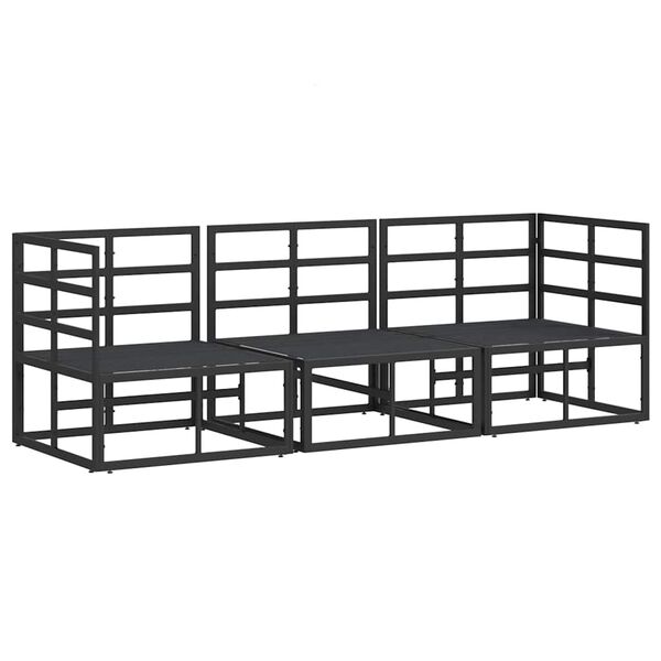 vidaXL Välik Mööbel padjaga padjaga Must Alumiinium