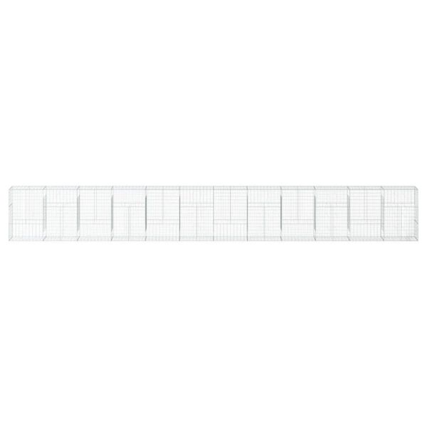 vidaXL kattega gabioonkorv, 1200 x 50 x 150 cm, tsingitud raud