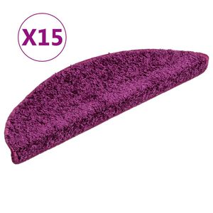 vidaXL trepimatid 15 tk 56 x 17 x 3 cm violetsed poolringikujulised