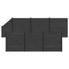vidaXL Aiapaneel 7 pcs WPC ja Alumiinium Must