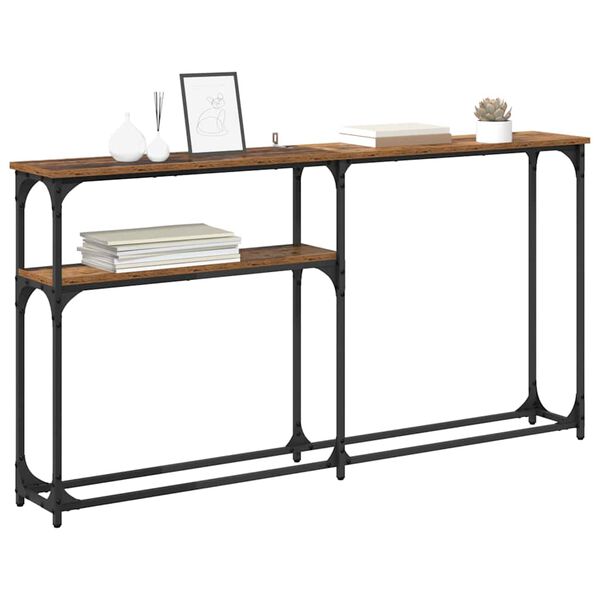 vidaXL KonsolLaud Vana puit 145x22.5x75cm Tehispuit