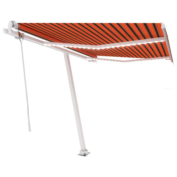 vidaXL automaatne varikatus, LED, tuuleandur 300 x 250 cm oranž/pruun