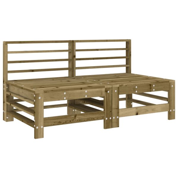 vidaXL keskmised diivaniosad patjadega 2 tk, immutatud männipuit