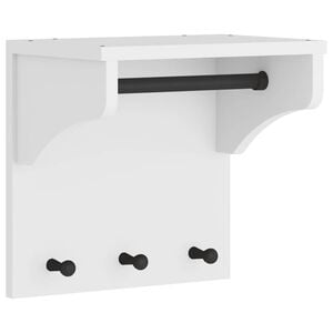 vidaXL Seinale paigaldatav nagi SANDNES Valge 43x30x42 cm