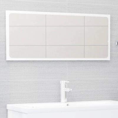 vidaXL 2-osaline vannitoamööbel, kõrgläikega valge, puitlaastplaat