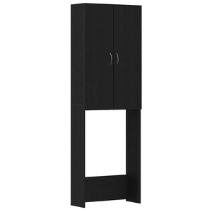 vidaXL pesumasina kapp must tamm 64x25,5x190 cm