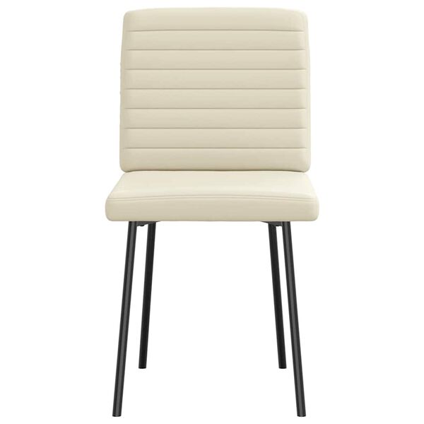 vidaXL söögitoolid 2 tk, kreemjasvalge, kunstnahk