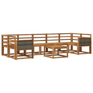 vidaXL V&auml;li diivanikomplekt 6 pcs Naturaalne Tugev akatsiapuu