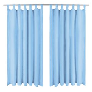 vidaXL aasadega mikrosatiinist kardinad 2 tk 140 x 175 cm, t&uuml;rkiis
