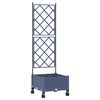 vidaXL Aia istutuskast trellise ja ratastega Hall 40 x 40 x 131,5 cm