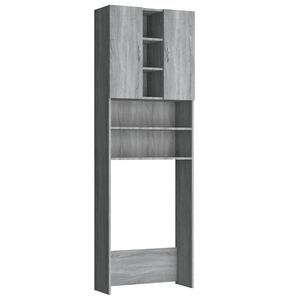 vidaXL pesumasinakapp, hall Sonoma, 64 x 25,5 x 190 cm