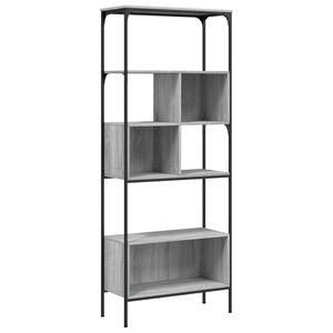 vidaXL raamaturiiul 5 korrust, hall Sonoma, 76x33x188,5 cm, tehispuit
