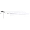 vidaXL K&auml;sitsi juhitav varikatus koos LED-idega Valge 3,5 x 2,5 m