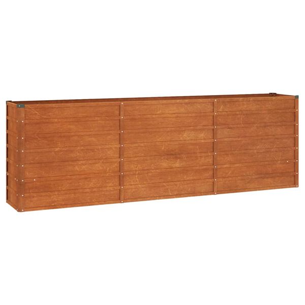 vidaXL taimekast, rooste, 240x40x77 cm, Corten-teras