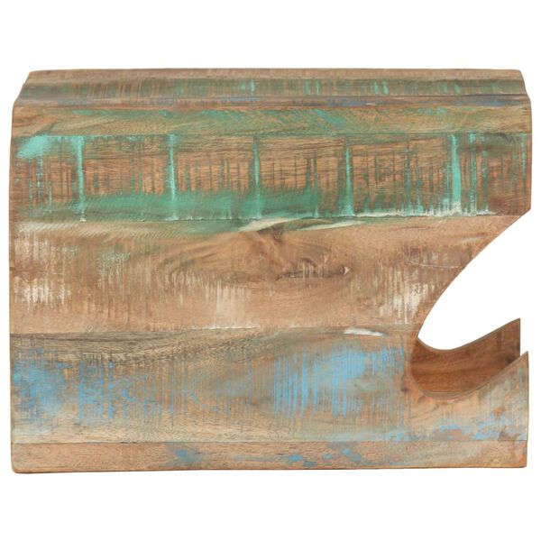 vidaXL seina jalgrattanagi, 35x25x25 cm, must, taastatud puit