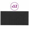 vidaXL seinapaneelid 12 tk, must, 60 x 30 cm, kangas, 2,16 m²