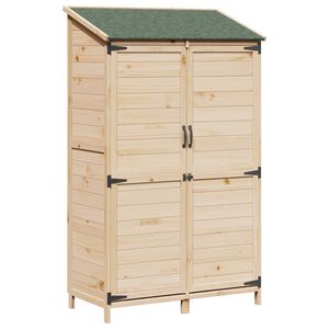 vidaXL Aiashed katusega Naturaalne 106,5 x 56 x 176 cm Tugev kuusepuit