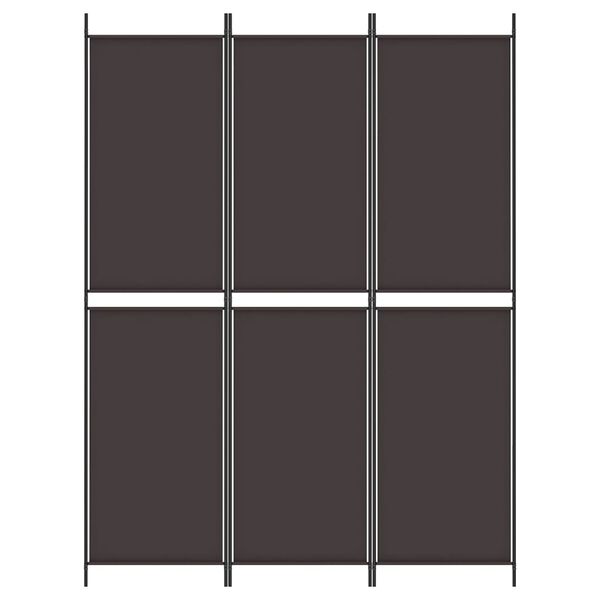 vidaXL 3 paneeliga ruumijagaja, pruun, 150 x 200 cm, kangas