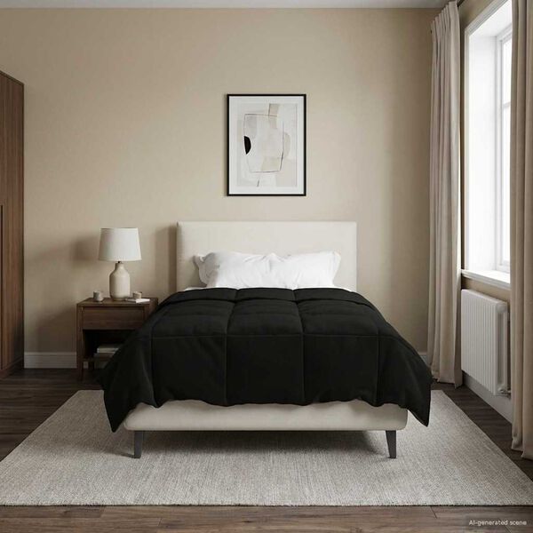 vidaXL T&auml;ispika aasta tekk Rapistatud Must 140 x 220 cm Mikrokiud