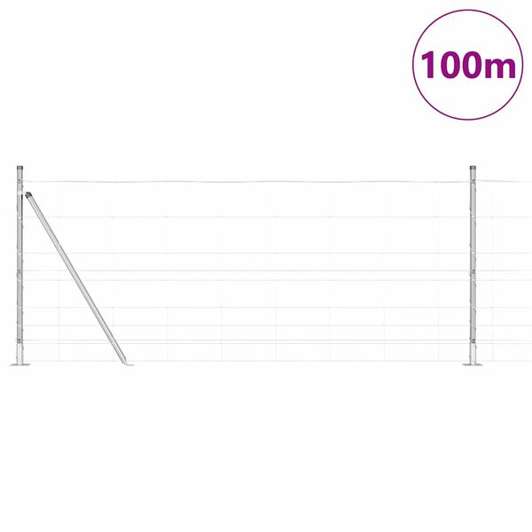 vidaXL Aiapost Galvaniseeritud 100 x 1 m Teras