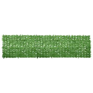 vidaXL r&otilde;dusirm, rohelised lehed, 400 x 100 cm