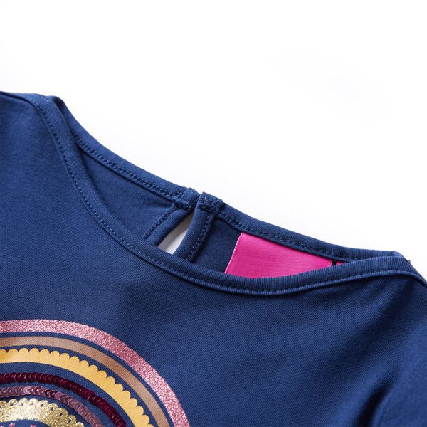 Pikkade varrukatega lastesärk, triibuline, tumesinine, 92