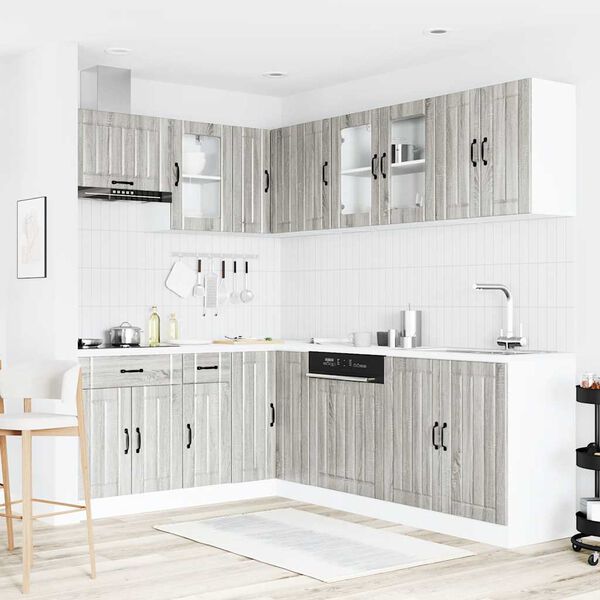 vidaXL 11-osaline k&ouml;&ouml;gikapi komplekt Lucca, tehispuit