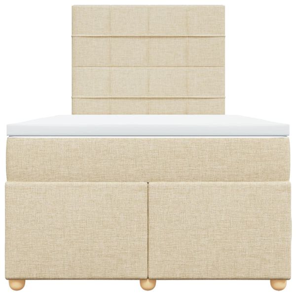 vidaXL kontinentaalvoodi madratsi, kreemjas, 120x190 cm, kangas