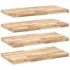 vidaXL ujuvad riiulid 4 tk 60 x 40 x 4 cm t&ouml;&ouml;tlemata t&auml;ispuidust akaatsia