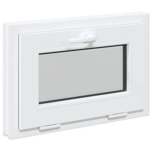vidaXL Keldriakendus RISOR 60 x 40 cm PVC ja klaas Valge