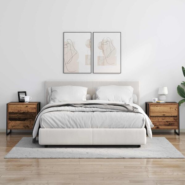 vidaXL &Ouml;&ouml;kapp sahtliga Vana puit 50 x 39.5 x 50 cm Tehispuit