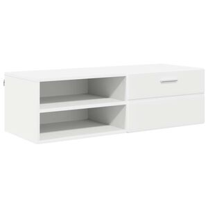 vidaXL Puidust kapp sahtliga Valge 100,5 x 39 x 30 cm Tehispuit