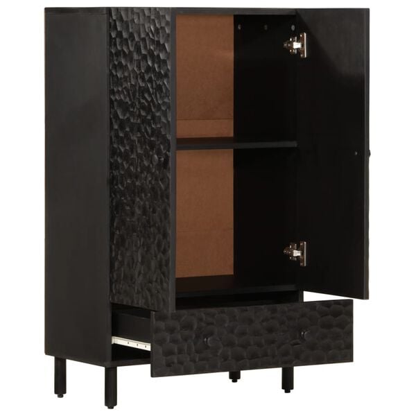 vidaXL kõrge kapp, must, 60 x 33 x 100 cm, mangopuit