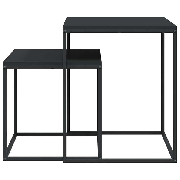 vidaXL kohvilaua komplekt 2 tk, tehispuit ja metall