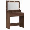 vidaXL Riietumislaud riiuliga Pruun tamme 75,5 x 41 x 135 cm Tehispuit