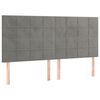 vidaXL peatsiplaat, helehall, 200 x 5 x 118/128 cm, samet