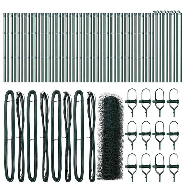 vidaXL Aiapost Roheline 100 x 0,8 m (50 mm v&otilde;rgu) Terased ja PVC