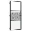 vidaXL Klaasuks Must 93 x 3,5 x 201,5 cm Alumiinium