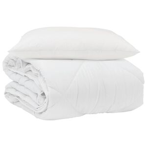 vidaXL Suvised teki padjaga 2 pcs Valge Mikrofiiber