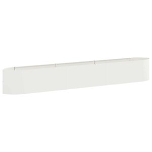 vidaXL T&otilde;stetud Aiapeenar Valge 300 x 40 x 40 cm Teras