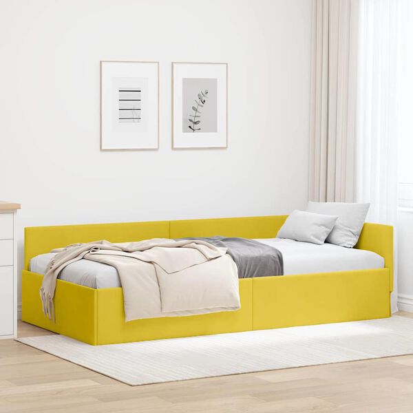 vidaXL Nurgavoodi raam Kollane 80 cm x 200 cm Pol&uuml;ester ja vineer