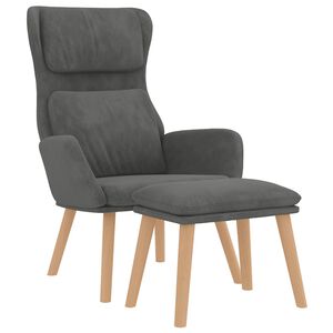 vidaXL puhketool jalapingiga, tumehall, samet
