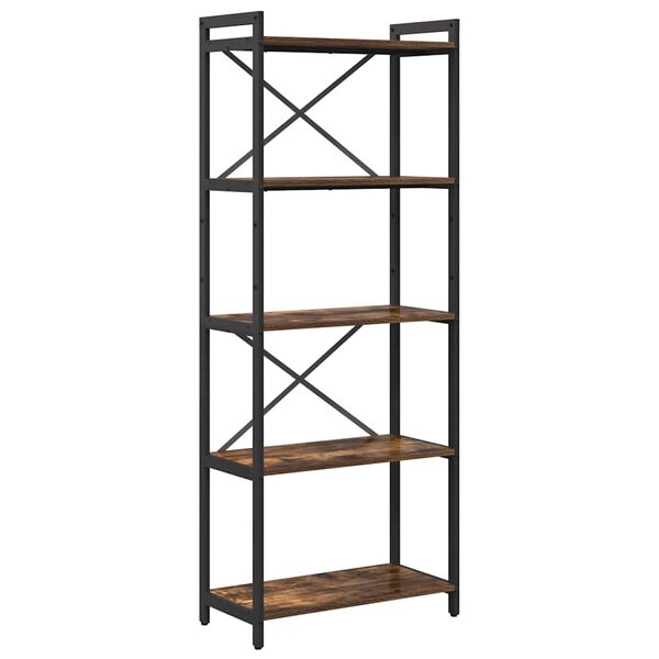 vidaXL Raamatukapp Suitsetatud tamm 60 x 30 x 155 cm Tehispuit