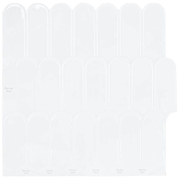 vidaXL Dekoratiivsed kleebised 10 pcs Valge 30 x 30 x 0,8 cm